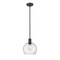 Z-Lite Margo 1 Light Pendant, Matte Black And Clear Seedy 7501P10-MB - alternate 6